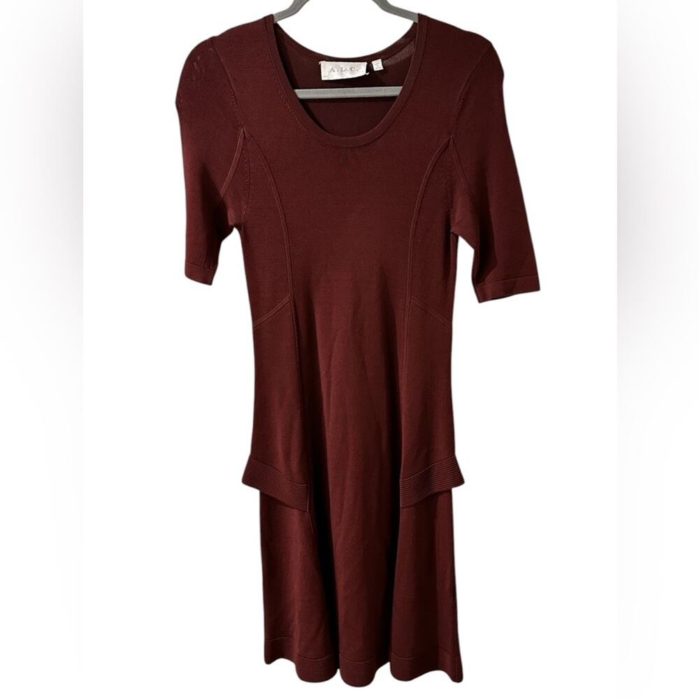 A.L.C. Peplum Burgundy Knit Dress, NWOT, size S